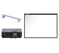 Интерактивный комплект IQBoard DVT T087 с проектором InFocus IN114BBST и креплением Wize WTH-140
