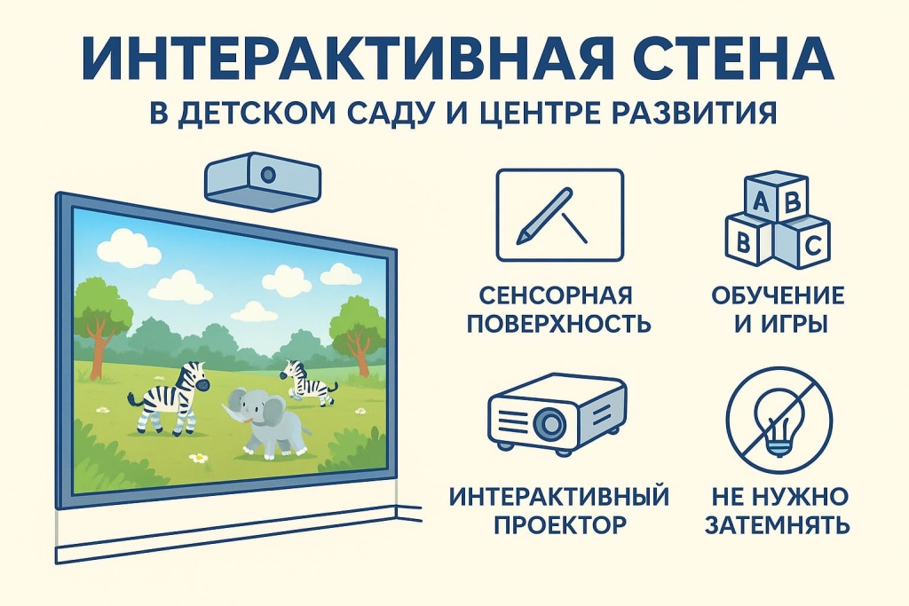 Интерактивная стена в логопедическом кабинете детского сада