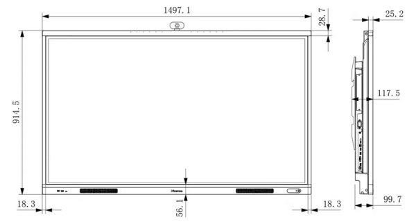 Интерактивная панель Hisense 65WR6BE 65" для школ. Купить в It-concept16