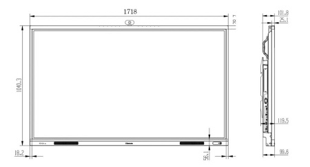 Интерактивная панель Hisense 75WR6BE 75" для школ и учебных учреждений
