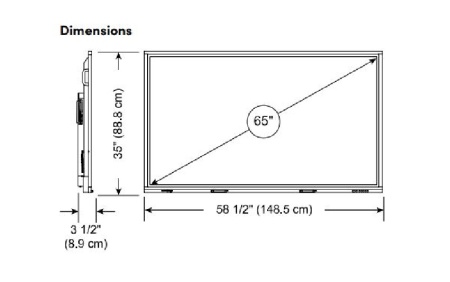 Интерактивная панель SMART SBID-GX165-V2 (в составе интерактивной панели SBID-GX065-V2) с ПО SMART Notebook для школ и учебных учреждений
