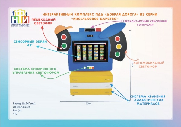 Интерактивный комплекс НФИ ПДД «Добрая дорога» из серии «Кисельковое царство»
