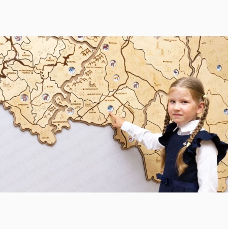 Карта России Логикус средняя (точечная подсветка, 10 городов)