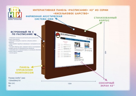 Интерактивная панель (Расписание) НФИ 43” light из серии «Кисельковое царство». Купить по лучшей цене