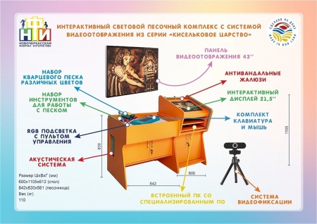 Интерактивный световой песочный комплекс с системой видеоотображения из серии «Кисельковое царство» НФИ