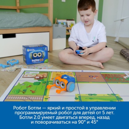 Комплект "Патриотическое воспитание" Learning Resources MS0037 Безэкранное программирование с Роботом Ботли с 10 тематическими полями