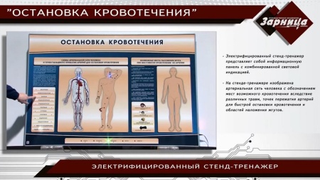 Электрифицированный стенд-тренажер Zarnitza "Остановка кровотечения"