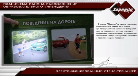 Электрифицированный стенд-тренажер Zarnitza "План-схема района расположения образовательного учреждения"