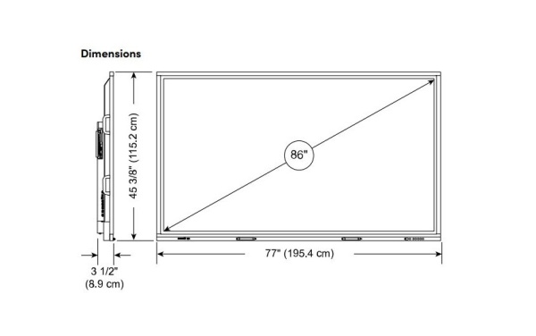 Интерактивная панель SMART SBID-GX186-V2 (в составе интерактивной панели SBID-GX086-V2) с ПО SMART Notebook для школ. Купить в It-concept16
