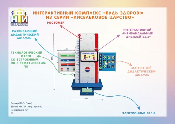 Интерактивный комплекс по здоровьесбережению НФИ "Будь здоров!" из серии «Кисельковое царство»