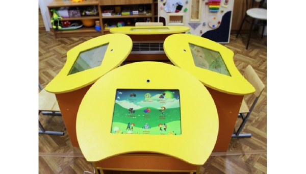 Интерактивный класс «Волшебный экран» для ДОУ (ноутбук, интерактивная доска, 4 парты)