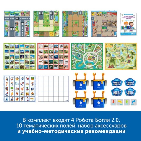 Комплект "Патриотическое воспитание" Learning Resources MS0037 Безэкранное программирование с Роботом Ботли с 10 тематическими полями