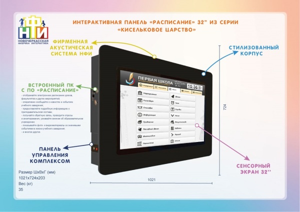 Интерактивная панель (Расписание) НФИ 32” light из серии «Кисельковое царство» для школ. Купить в It-concept16